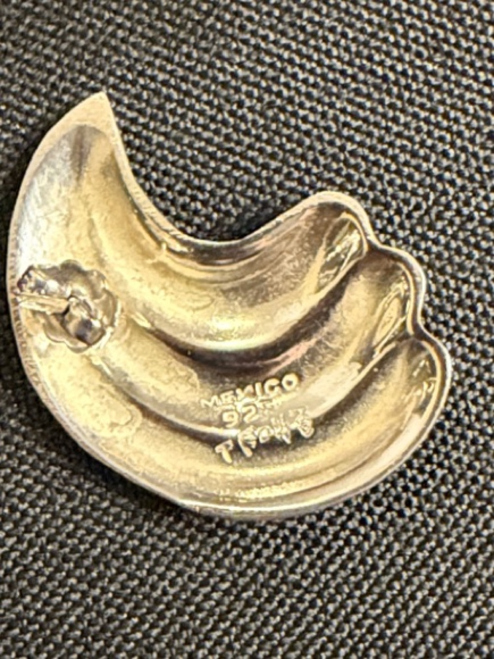 925 Silver Taxco,Mexico TF-N3 Vintage Wave Earrings - Women’s Jewelry - Picture 4 of 8